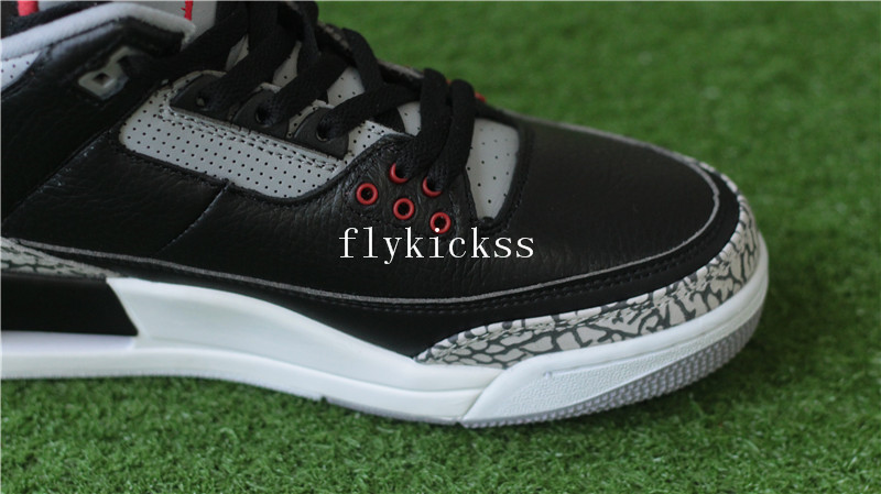 Authentic Air Jordan 3 Retro Black Cements Nike Bottom